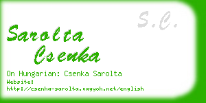 sarolta csenka business card